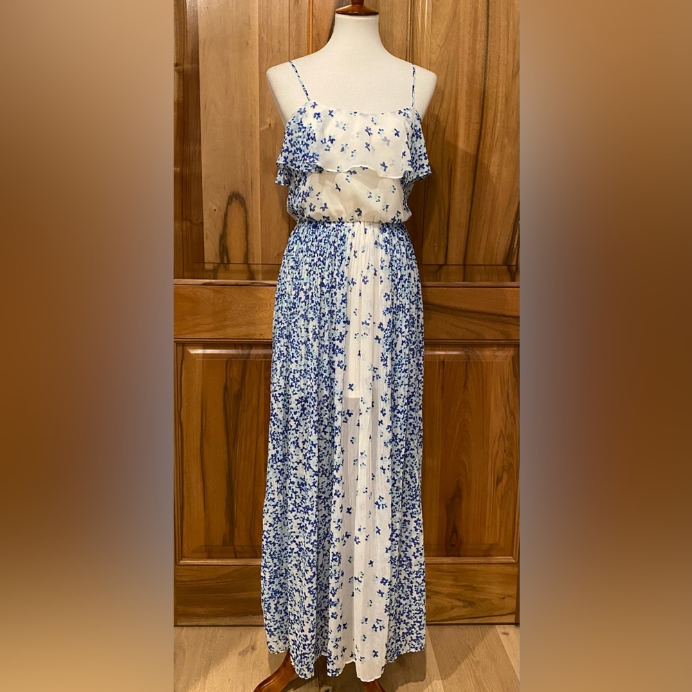Candie’s - Flowing Forget-Me-Not Sleeveless Semi-Sheer Sundress, VGUC, M